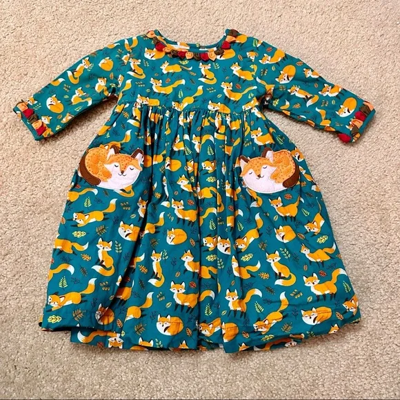 Cotton Kids Fox Dress - Picture 2 of 7